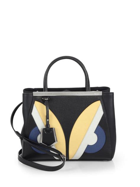 fendi 2jours monster tote|Fendi Petite 2Jours Monster Tote Bag, Black Multi .